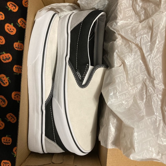 Tri Colored Suede Slip On Vans - Picture 2 of 5